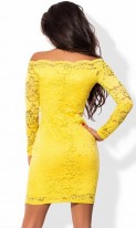 Желтое гипюровое платье, фото 2