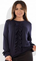 Блузка из двухнитки с длинным рукавом размеры от XL 3017 , фото