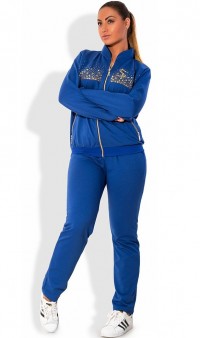 Спортивный костюм синего цвета из двухнитки размеры от XL 2168 , фото