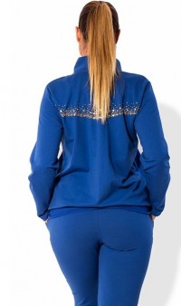 Спортивный костюм синего цвета из двухнитки размеры от XL 2168 , фото 2
