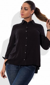 Рубашка черная из штапеля размеры от XL 3099 , фото