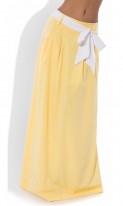 Летняя юбка макси желтого цвета Л-193