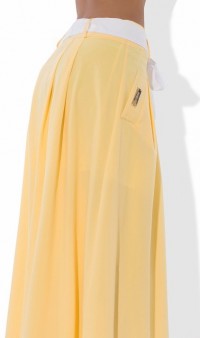 Летняя юбка макси желтого цвета Л-193 фото 2