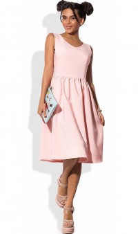 Нежно-розовое летнее платье Д-1147
