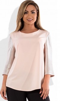 Блуза из трикотажного люрекса персикового цвета размеры от XL 3125, фото