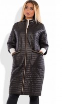 Модный кардиган пальто черного цвета размеры от XL 5068, фото