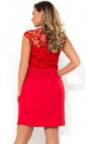Оригинальное женское платье мини красное размеры от XL ПБ-120, фото 2