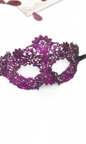 Карнавальная ажурная маска черно-фиолетовая А-1092