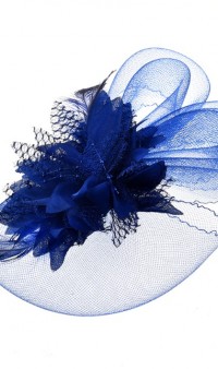 Женская дизайнерская шляпка синяя А-1102 фото 2