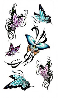 Временная татуировка волшебные бабочки ТБ-167