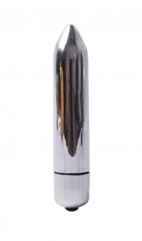 Мощный мини вибратор пуля серебряный А-1160